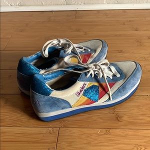 Vintage Rainbow Glitter Skechers 8.5